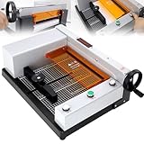 Elektrischer Papierschneider (mit Gitternetzlinien), Hochleistungs-Papierschneidemaschine mit automatischer Guillotine, Schnittstärke: 40 mm, für Karton, Karten, Leder, Büro, Zuhause, Schule