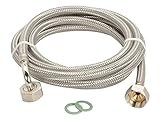 Waschmaschinenschlauch DN8 Edelstahl Spülmaschinenschlauch 3/4'ÜM x 3/4'ÜM Aquastop Panzerschlauch 1,5m - 5m Trinkwasser deutscher Qualitätsschlauch, Schlauchlänge:500cm