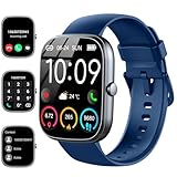 uaue Smartwatch Herren Damen, 1,91' HD Smartwatch Damen mit Telefonfunktion, Smart Watch Fitnessuhr 113+ Sportmodi, IP68 Wasserdicht, Sportuhr mit Herzfrequenz Schlafmonitor Schrittzähler, Blau