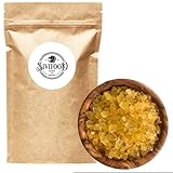 SIVIFOOD Kandiszucker Bruchstücke Safran 400g - goldener Krustenkandis Zucker Grümmelkandis mit Safranaroma golden Kandis Sugar Saffron