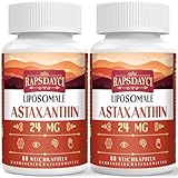 Liposomales Astaxanthin Weichkapseln 24mg, Starke formel als VIT C, Hervorragende Absorption (60 Stück (2er Pack))