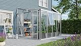 Vitavia Anlehn-Gewächshaus Athena 7000', Aluminium, 7,0 m², 3 mm ESG, 10 mm HKP | Wetterfestes & stabiles Wand-Gewächshaus zur Pflanzenanzucht | Ideales Treibhaus für Gemüse, Kräuter & Blumen