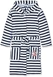 Playshoes Unisex Kinder Fleece-Bademantel Morgenmantel, Ringel, 110/116