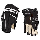 CCM Tacks XF Pro Handschuhe Bambini, Größe:8 Zoll, Farbe:schwarz/weiß