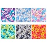TOKIDNY 6 Stück Teiliges Patchwork Stoffset aus Baumwolle Bedruckter DIY Stoff für Handgemachte Kleidung Mundschutzmasken Taschen und Bastelprojekte Strapazierfähig und Bügelbar