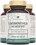 Flohsamenschalen Kapseln mit Probiotika – 1.400 mg Flohsamenschalenpulver pro Portion – 60 Hochdosierte Ballaststoff Kapseln - 99% Reine Indische Psyllium Husk & 6 Mrd. KBE Probiotika Komplex
