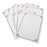 NUOBESTY Blanko Urkundenpapier A4 Beschreibbar Und Druckbar Hochwertiges Zertifikatspapier Für Bürokratische Zwecke Ideal Für Ehrungen Und Abschlüsse