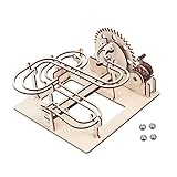 ibasenice 3D Marmorbahn Puzzle Set Handbetriebene Kugelbahn Aus Lernspielzeug Für Kreatives Puzzle Für DIY Wissenschaftsexperimente Mechanisches Bausatz Mit Murmeln