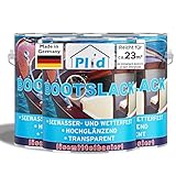 PLID® Bootslack Farblos Glänzend für Holz - Klarlack Holz Wasserfest - Küchenarbeitsplatte lackieren - Lack für Parkett, Treppen, Gartenmöbel und Theken - Holzlack Yachtlack - Made in Germany 0,75l