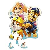Trefl – Konturenpuzzle aus Holz: PAW Patrol, Lustige PAW Patrol – 50 Elemente, Wood Craft Junior, Unregelmäßige Formen, 10 Figuren, Modernes Puzzlespiel, Spiel für Kinder ab 5 Jahren