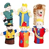 roba Kasperlefiguren aus Stoff - Handpuppenset 6-teilig - Kasperpuppen für Puppentheater & Rollenspiel