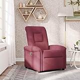 Mimdixy Lesestuhl Wohnzimmersessel,Relaxsessel Weinrot Stoff,Schlafzimmerstuhl für Wohnzimmer & Schlafzimmer