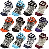ZERULETS 12 Paare Sneaker Socken Jungen Baumwolle Kindersocken Mädchen Söckchen Sportsocken für 1-14 Jahre(10-14 Jahre,12 Paare)