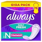 Always Daily Fresh Normal Slipeinlagen 76 Stück, Mit Frischeduft, Für Frische Und Schutz