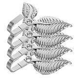 FUNNETOYU 4 Stück Dekorative Wandhaken aus Robustem Metall Vintage Blattform Garderobenhaken für Mäntel Schlüssel Hüte Platzsparend für Flur Bad Tür und Kleiderschrank