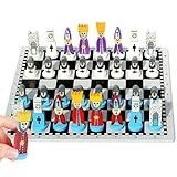 Reise-Schach-Set – handgefertigtes Holz-Schach-Set | Tragbare Reise-Schachspiele, frühpädagogische Brettspiele für Kinder und Erwachsene
