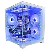 Gaming PC Phantom White | RTX | SSD |10 Core | RGB Lüfter mit Fernbedienung | Luftkühlung | 700W | WLAN 5 | Windows 11 (2. NVIDIA RTX 5050 8GB, 128GB RAM 2TB SSD)