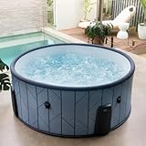 MSpa Whirlpool Tidal 173x173x65 cm – Aufblasbarer Whirlpool für 6 Personen mit 138 Luftdüsen & 3 Hydromassagedüsen, PTC-Heizung, UVC+ Desinfektion, App-Steuerung, Rhino Tech™ 6-Schicht-Material