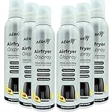 AÉRfryPRO Airfryer Öl Spray, Avocadoöl Spray für Heißluftfritteuse, Ohne Treibgase, Aus Spanien, 6er Vorratspack (6 x 200ml)
