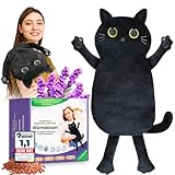 Heatbelle Empower® Körnerkissen, Kuscheliges Wärmekissen, Mikrowelle geeignet, groß, waschbarer Bezug, Tier Katze Ideal bei Verspannungen und Krämpfen