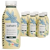 Saturo Trinkmahlzeit Vanilla | Astronautennahrung | 36 g Protein, zuckerfrei, 400 kcal | Trinknahrung Mit Wertvollen Nährstoffen | 6 x 400 ml