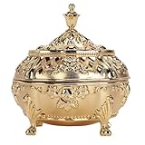 BAOFUYA Klassischer Räuchergefäß, Mini-Räucherstäbchenhalter in Kegelform mit Deckel, Aromatherapie-Ornament für Schlafzimmer, Arbeitszimmer, Büro