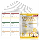 LALENE® 100 leicht abziehbare Gefrieretiketten - Farblich abgestimmte Klebeetiketten für Gefriergut, die nach Gebrauch keine klebrigen Rückstände hinterlassen, Etiketten für Gläser