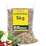 Breers Hornspäne 5kg Dünger für Gemüse, Balkon, Blumen, Natürlicher Stickstoffdünger und Gartendünger mit Langzeitwirkung