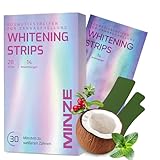 Schonende Zahnaufhellung Whitening Strips - Bleaching Zähne frei von Peroxid für strahlendes Lächeln - schonend Zähn aufhellung - teeth whitening strips zahnbleaching Cocos,Salz Zahnschonend