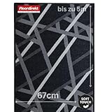 Floordirekt Teppich Läufer Printed - Teppichläufer auf Maß - Meterware - Flurteppich - Küchenläufer - Teppich für Küche, Flur & Wohnzimmer (Anthrazit, 67 x 150 cm)