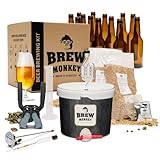 Brew Monkey® Bierbrauset Helles | Luxe Set 5 Liter Bier | 6,4% Vol. | Bier Brauen Set | Männergeschenke | Bier Geschenke für Männer | Geburtstagsgeschenk für Männer | Originelles Weihnachtsgeschenk