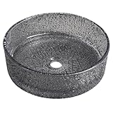 ERSEL Glaswaschtisch zum Aufsetzen, Durch. 39,5cm, Schwarz