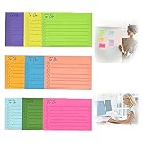 JNEYVIC 504 Blätter To Do Liste Selbstklebend 10 X 7cm Haftnotizen Klebezettel Liniert Notizzettel Klebend Bunt Linierte Haftnotizblock 12 Farben Sticky Notes Notizblock für Schule Büro Zuhause