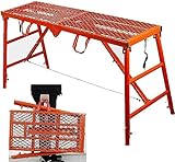 ZJXANMZ Stehleitern, Gerüstplattform, Heimwerker-Werkbank – Stehleitern, höhenverstellbare Gerüststufen mit rutschfesten Füßen, Arbeitsplattform, Gerüstturmleiter, Hocker