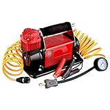 YCDJCS 12V 400W Hochleistungs-Hochleistungs-Hochdruck-tragbarer Autoreifen-Inflator Multifunktions-Leichter Und Tragbarer Luftkompressor Stationäre Druckluft-Kompressoren (Color : Red, Size : 24V)