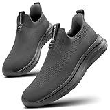 Sosenfer Slip on Sneaker Herren Atmungsaktive Schuhe ohne Schnürsenkel Turnschuhe Bequem Casual Sportschuhe Leicht Gym Walkingschuhe für Herren-SHENHUI-HEIDI-46