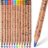 nsxsu Jumbo Buntstifte für Kinder, 12 Fett Dreikant Farbstifte Set für Alter 3-12, Tiermuster Dicke Farben Bleistifte, give aways kindergeburtstag, Vorschule, Kleinkinder & Anfänger