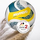 Momevo SunPro Offizieller Beachvolleyball, DVV Zertifiziert, offizielle Größe 5, weiche Mikrofaser PU Oberfläche - für Outdoor Sandsport Strandsport Geschenk