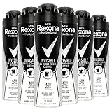 Rexona Men MotionSense Deo Spray Invisible on Black + White Clothes Anti-Transpirant mit 48 Stunden Schutz gegen Körpergeruch und Achselnässe 150 ml 6 Stück