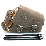 evomosa Universal Motorrad Satteltaschen PU Leder Seitliche Werkzeugtaschen für Satteltasche -Braun (Braun Recht)