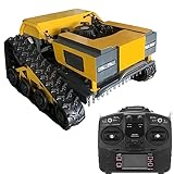 FLEAGE Raupenmäher klettert bis zu 30° Steigung, Benzinmäher, Roboter-Rasenmäher, Viertakt-Benzin-Rasenmäher mit Fernbedienung, für Bauernhof, Hausgarten, Obstgarten