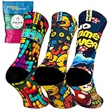 Jungle Socks, 3er Pack Fun Sportsocken für Crossfit, Fitnessstudio, Radfahren, Laufen, Paddle-Tennis, Gewichtheben, Trekking. Bequem, widerstandsfähig und nahtlos. Entworfen in Europa.