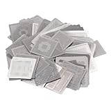 SEAFRONT 144 Stück BGA-Reballing-Schablonen aus Premium-Edelstahl, Universelle Reballing-Nacharbeitsvorlagen für Laptop-Desktop-Motherboard-Grafikkarte