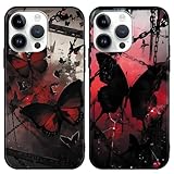 Omyzo 2 Stück Schutzhülle für iPhone 6 4,7', Schutzhülle mit Art Anime Goth Cyberpunk Schmetterling Muster, Schlanke TPU Silikon Stoßfest Bumper Cover für Mädchen Junge, Aesthetic