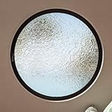 360° drehbares rundes Bullauge aus gehärtetem Glas – flächenbündige Montage aus Aluminiumlegierung für Badezimmer, Schlafzimmer, Wohnzimmer – Schwarz, 100 cm – Stilvolles und langlebiges Design