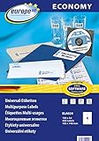 europe100 ELA024 Universal Etiketten (400 Klebeetiketten, Format 105x148,5 mm auf DIN A4, selbstklebende Versandetiketten, bedruckbare Versandaufkleber, 3483) 100 Blatt, weiß