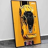 BoHeart Display-Wandtafel für Lego Echo McLa-ren P1 42172, dekorative Display-Panels für Lego-Autos, Wandmontage, Geschenkideen für Lego-Auto-Wandhalterungs-Enthusiasten, (kein Modell), 50 x 80 cm