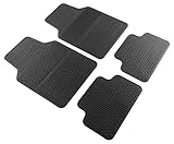 Walser Universal Auto-Gummimatten-Set EVO, Automatten 4-teilig zuschneidbar, Universal Fußraummatte Auto, PKW-Fußraummatten schwarz