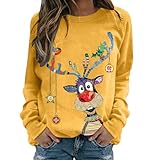Ugly Christmas Sweater Damen, Weihnachtspullover Damen Lustige Weihnachten Ugly Christmas Sweatshirt Baumwolle Pulli Herbst Winter Sweater Weihnachtskostüm weihnachtskleid Weihnachtspulli