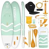 Stand Up Paddling Board Hochwertigem Zubehör - HUIIKE | Sup Board, Stand Up Paddle Board mit Dual-Use-Paddel und Kajaksitz | Stand-Up Paddling mit Großer Stabilität | Paddel für Stand-Up Paddling